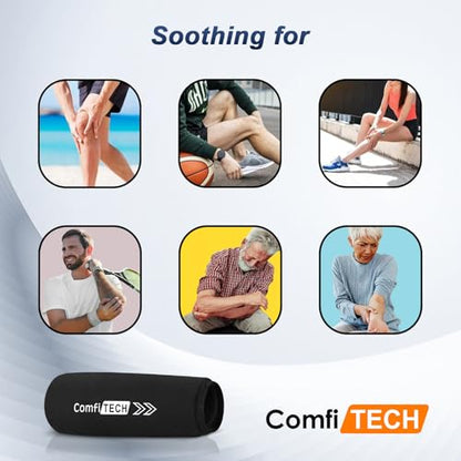 ComfiTECH Elbow Ice Pack Wrap for Arm, Knee & Calf, Flexible Ice Sleeve, M - size: M-Standard