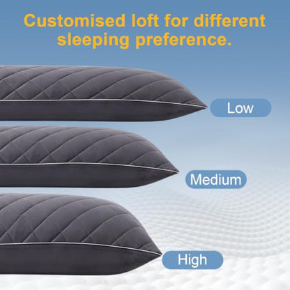 KISSKI Cooling Body Pillow for Adults, Adjustable Memory Foam Long Pillow - color: Dark Gray