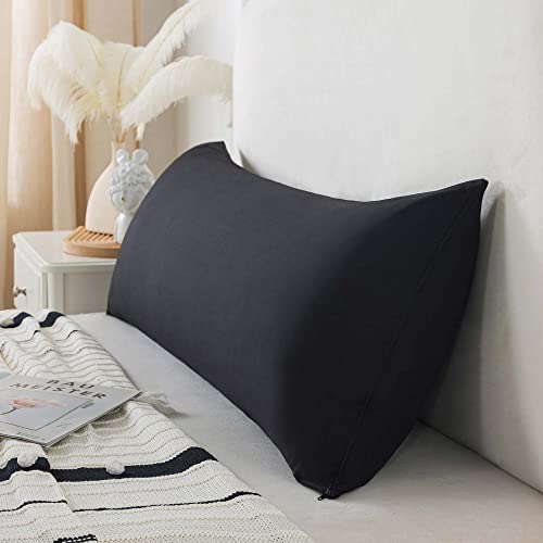 WhatsBedding Memory Foam Body Pillow with Cover, Long Bed Pillow for Adults - color: Black