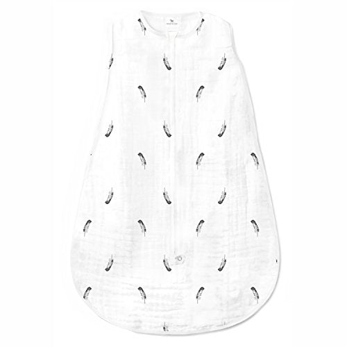 Amazing Baby Muslin Sleeping Sack - color: Little Feathers, size: Small (0-6 Month)
