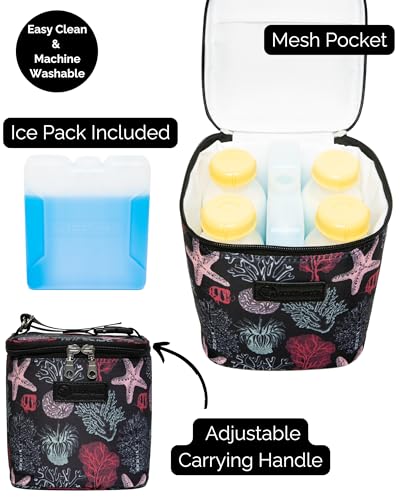 Sarah Wells Cold Gold Breastmilk Cooler with Ice Pack (Ocean) - color: Ocean