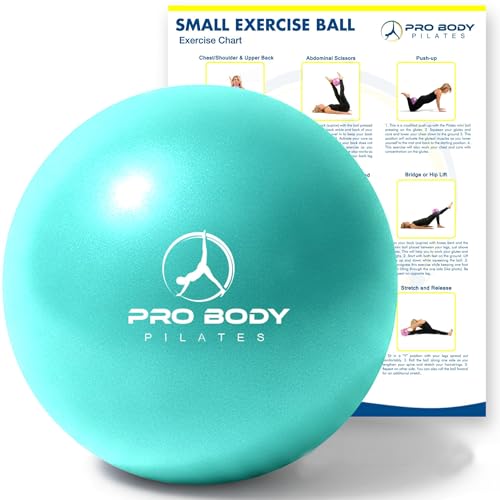 ProBody Pilates Ball Small — 9 Inch Small Exercise Ball - color: Aqua