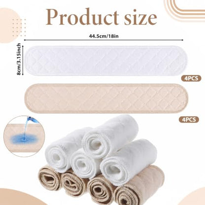 8 Pcs Under Breast Sweat Pads Washable Cotton Bra Liners for Sweat