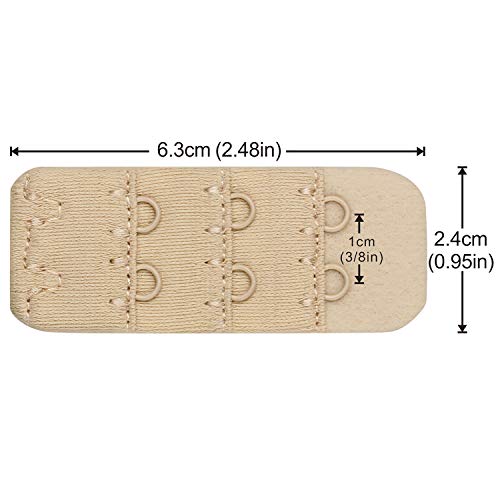 Wingslove Womens Bra Extender Bra Band Breathing room 3pcs-Pack Multi-size - color: Nude, 2 Hook 3/8 Inch