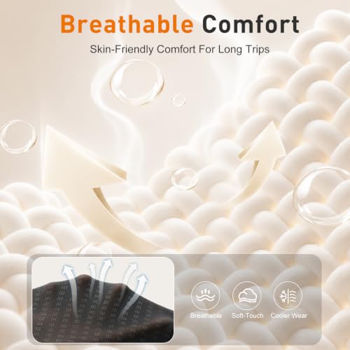 Premium Travel Pillow for Airplanes, Ergonomic Neck Pillow for Long Flights - color: Black