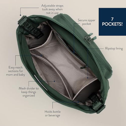 Itzy Ritzy Belong Cargo Caddy Stroller Organizer & Crossbody Bag (Green) - color: Hunter Green