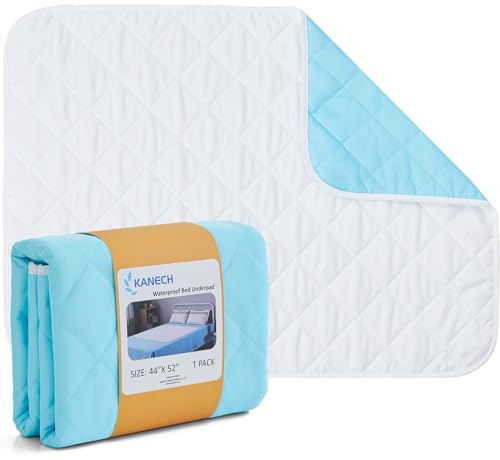 44"x52" Bed Pads Washable Waterproof , 1 Pack, Incontinence Bed Pads - size: 44 x 52 inches (Pack of 1)