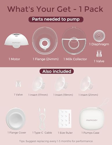 Momcozy M5 Smart APP Controlled Wearable Breast Pump, 1-Pack Quill Gray - size: M5-G1