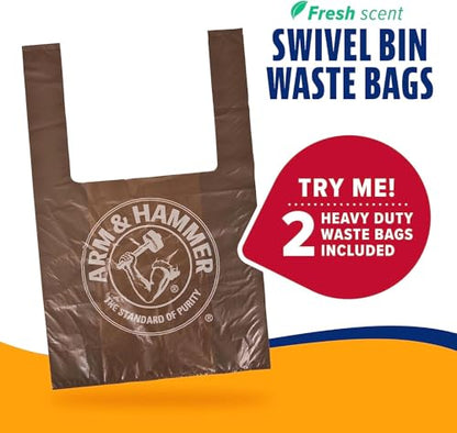 Arm & Hammer Swivel Bin & Rake Dog Pooper Scooper, Includes 2 Waste Bags - size: One Size, style: Swivel and Rake Scooper