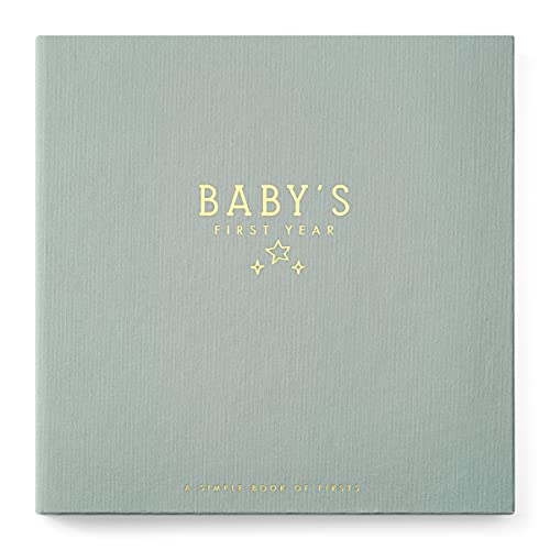 Lucy Darling Baby Memory Book – Celestial Skies | Luxury Baby First Year Book & Photo Album | Gender Neutral Keepsake Journal for Milestones, Memories & Photos | Thoughtful Pregnancy Gift - color: Celestial Skies