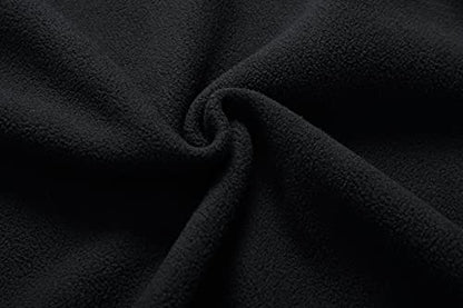 GIMECEN Women's Full Zip Soft Polar Fleece Jacket Outdoor Recreation Coat - color: Black, size: X-Large