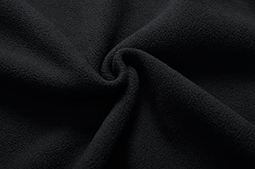 GIMECEN Women's Full Zip Soft Polar Fleece Jacket Outdoor Recreation Coat - color: Black, size: 3X-Large