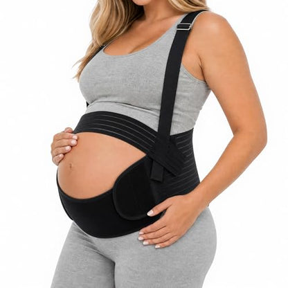 Pregnancy Belly Band, Pregnancy Support Belt, Black, Medium - color: Black, size: Medium