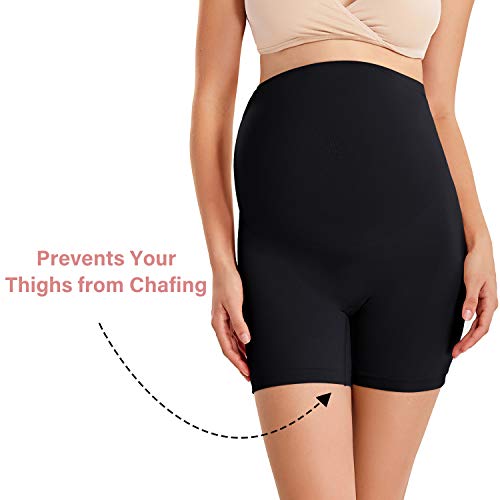 Gratlin Women's Maternity Shapewear Shorts - color: Black, size: Medium