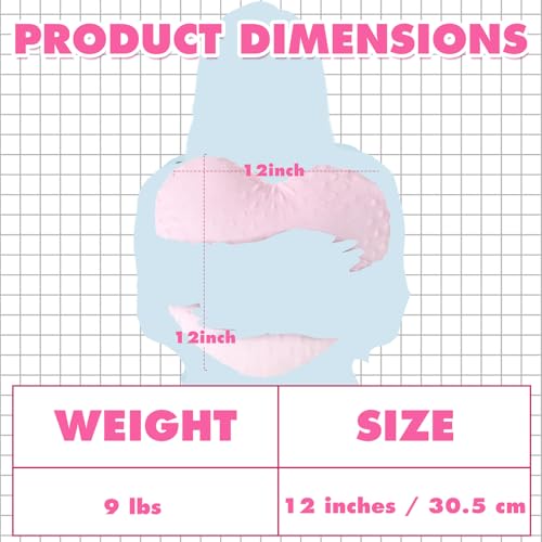 Briwooody Weighted Pillow Glass Bead Calming Body Pillows, Pink - color: Pink