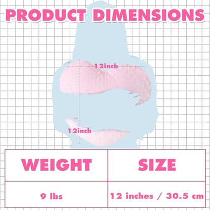 Briwooody Weighted Pillow Glass Bead Calming Body Pillows, Pink - color: Pink