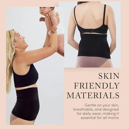 Ingrid & Isabel Basics Afterband Postpartum Belly Band, (Black | L/XL) - color: Black, size: Large / X-Large
