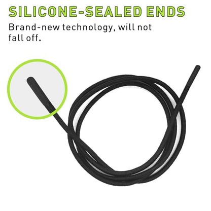 Elastic Shoe Laces for On Cloud 5, 6 Replacement Strings - color: Black, size: 24in (60cm)