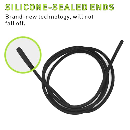 Elastic Shoe Laces for On Cloud 5, 6 Replacement Strings - color: Black, size: 16in (40cm)