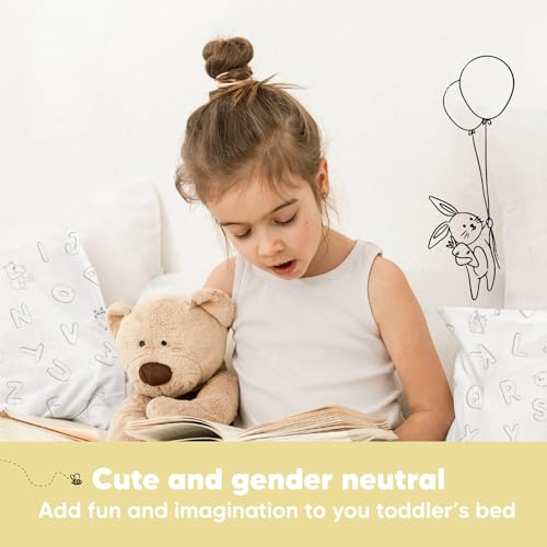 Toddler Pillow with Pillowcase, 13x18 My Little Dreamy Pillow (ABC Land) - color: Abc Land