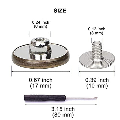 COIWAHWUN Jeans Buttons, Metal Jeans Button Replacement Repair Kit