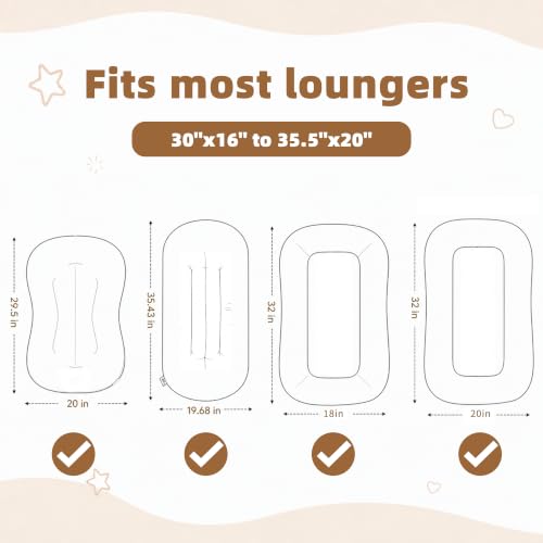 3 Pack Muslin Baby Lounger Covers, Covers Only, 35.5" x 20" - color: 3 Pack Green