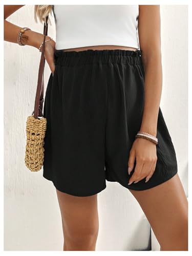MakeMeChic Women's Maternity Shorts Summer Beach Wide Leg Shorts High Elastic Waisted Cover Ups - size: Medium