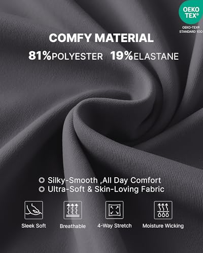 G4Free EverGoing Maternity Work Pants Pregnancy Ankle Flare Leg with Pocket - color: Dark Gray, size: Medium