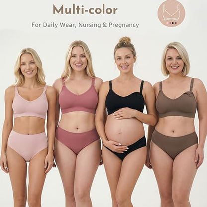 Nursing Bra 7 Pack, Seamless Wireless Maternity Breastfeeding Sleep Bra - size: One Size-XX-Large