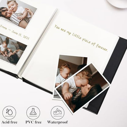 Vienrose Faux Leather Photo Album with Window 30 Sheets Reddish Brown - color: Reddish Brown, size: 30 Sheets/60 Pages