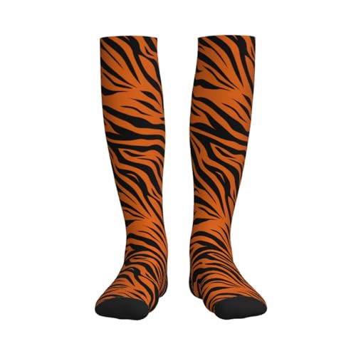 Compression Socks Knee High Support Stockings Women Men - color: Tiger Skin