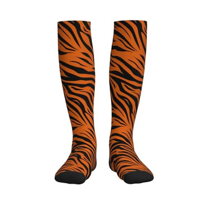 Compression Socks Knee High Support Stockings Women Men - color: Tiger Skin