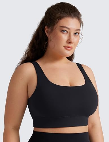 CRZ YOGA Butterluxe U Back Sports Bras - color: Black, size: Medium