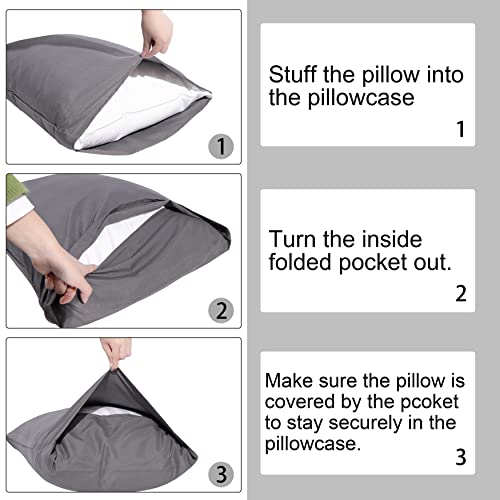 NTBAY Standard Microfiber Pillowcases, 2 Pack, 20 x 26, Dark Green - color: Dark Green, size: Standard (20" x 26")