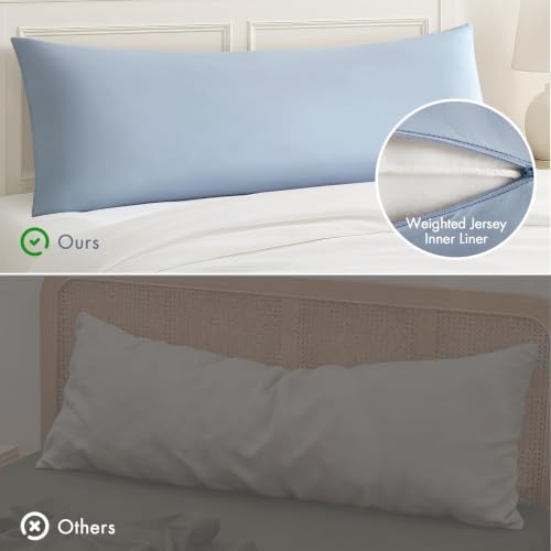 Madison Park Cooling Body Pillow for Side Sleeper & Adult 20"x 54" Blue - color: Blue