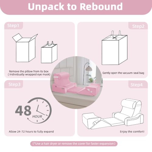 Wedge Pillow Set for After Surgery,Pink,9PCS-23.2" - color: Pink, size: 9PCS-23.2''