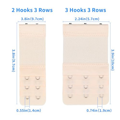 6 Pcs Women's Soft Comfortable Elastic Bra Extenders