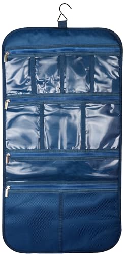 Freegrace Premium Hanging Toiletry Bag for Travel, Cosmetic Bag Organizer - color: Dark Blue