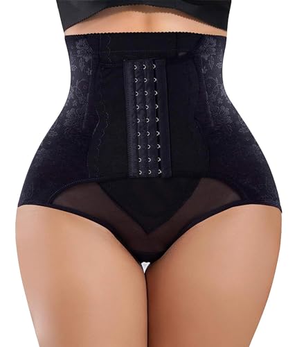 YERKOAD Tummy Control Shapewear for Women High Waist Butt Lifting Panties - color: Black, size: X-Large