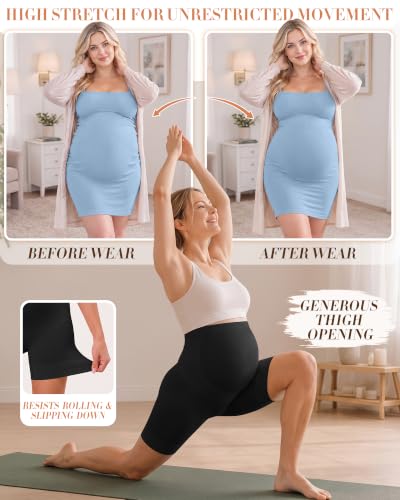 3 Pack Maternity Shapewear Shorts - color: Black, Black, Black, size: XX-Large
