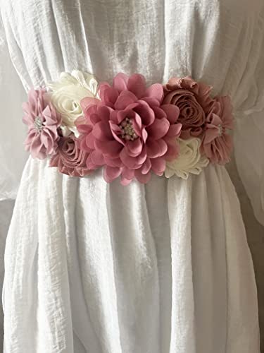 Wedding flowers sash belt Pregnancy sash maternity sashes - color: Dusty Pink