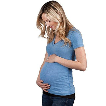 Belly Band Seamless Maternity and Postpartum Shirt Extenders, Cotton, Singles - color: Black, size: Small