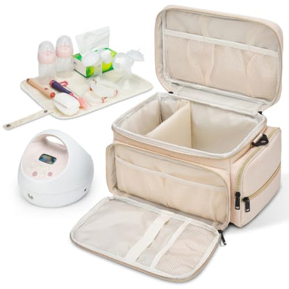 GDNasist Breast Pump Bag Compatible with Spectra S1 and S2, Pumping Bag - color: Beige