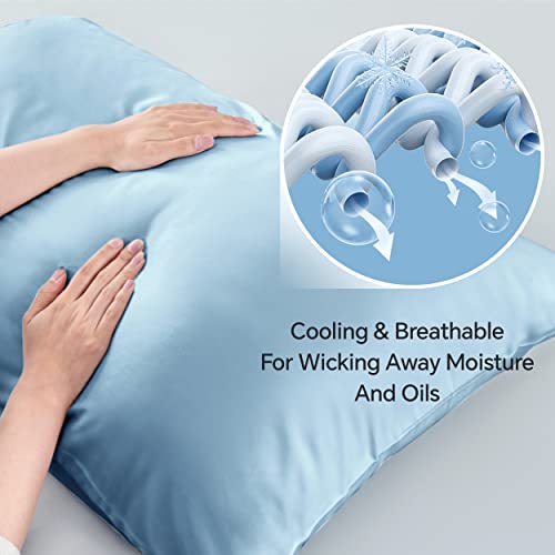 BEDELITE Body Pillow Pillowcase, Rayon from Bamboo, Blue, 20"x54" - color: Blue, size: Body（20"X 54"）
