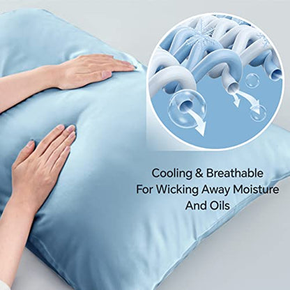 BEDELITE Body Pillow Pillowcase, Rayon from Bamboo, Blue, 20"x54" - color: Blue, size: Body（20"X 54"）
