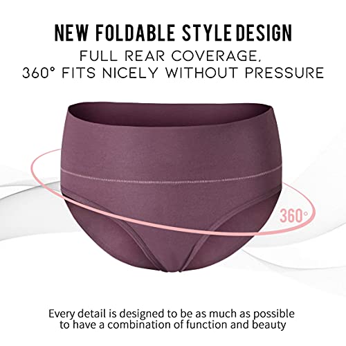 Mama Cotton Maternity Underwear Women's Foldable Pregnancy Panties Under The Bump Maternity Briefs Multi-Pack - color: Foldable Style - Multicolor A6 Pack, size: X-Large