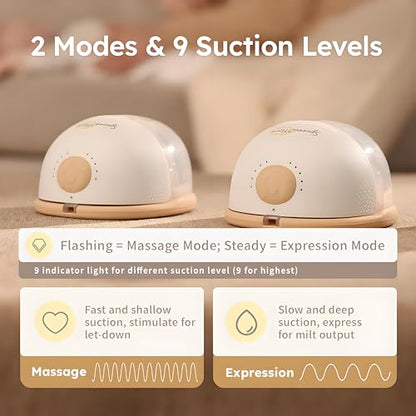 Heated Wearable Breast Pump W2, Hands-Free, 2-Pack, 24mm