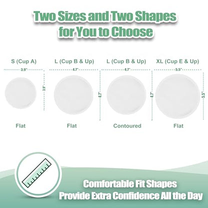 wegreeco Nursing Breast Pads (14 Pack) + Laundry Bag & Travel Storage Bag, 4.7 inch Option - Washable & Reusable Breastfeeding Nursing Pads (White, Plain Shape) - color: White, Plain Shape, size: Large