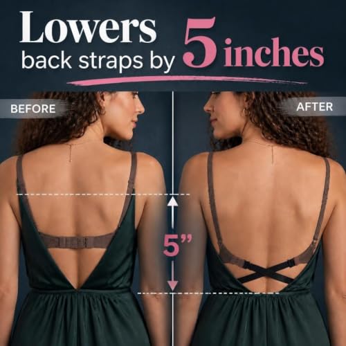 Fashion First Aid Women's Low Expectations Low Back Bra Converters with 2 Hooks - color: Black, size: Large Plus
