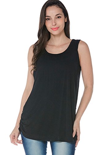 Smallshow Women's Maternity Nursing Tank Tops Breastfeeding Clothes 3-Pack - color: Army Green-black-orange(3 Packs), size: Medium